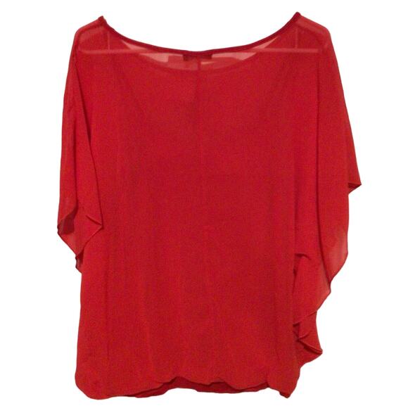 KRISTINE Women’s Red Polyester Blouse Cami Top Size S/M NWT Casual Tops - Picture 3 of 3